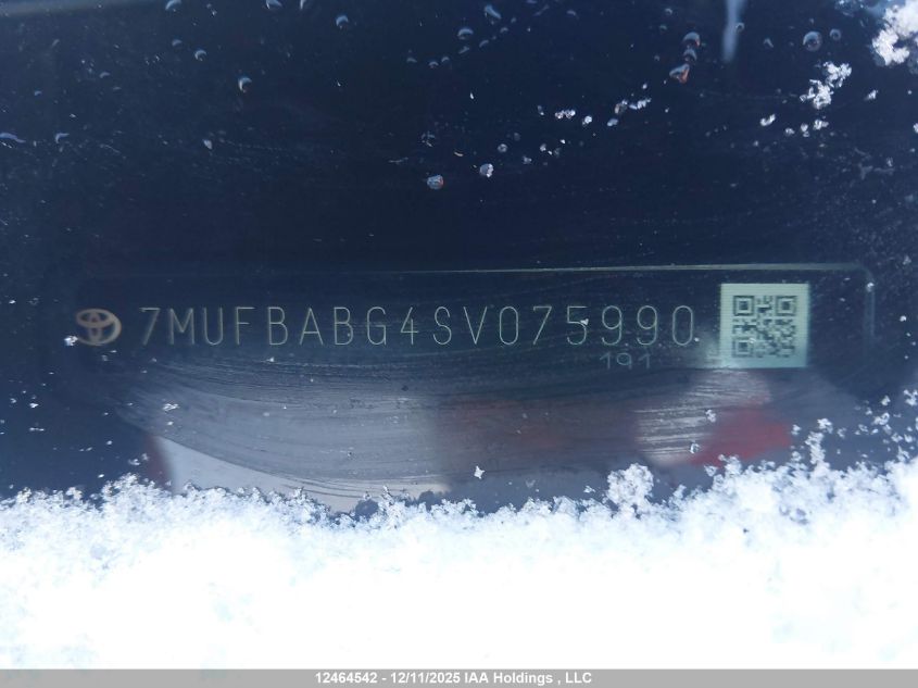 2025 Toyota Corolla Cross Hybrid Xse VIN: 7MUFBABG4SV075990 Lot: 12464542