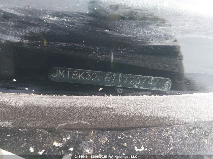 2007 Mazda Mazda3 Gs/Gx VIN: JM1BK32F871726747 Lot: 12464549