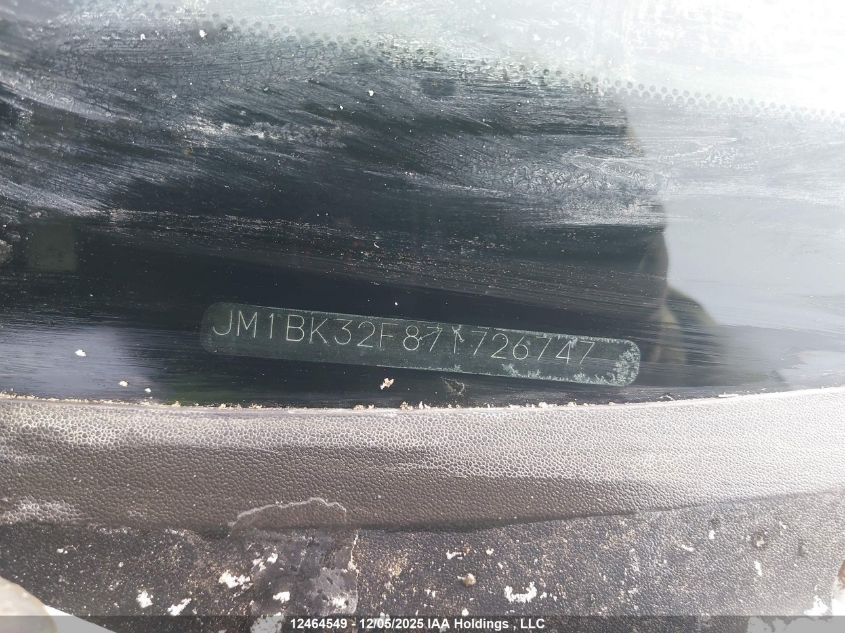 2007 Mazda Mazda3 Gs/Gx VIN: JM1BK32F871726747 Lot: 12464549