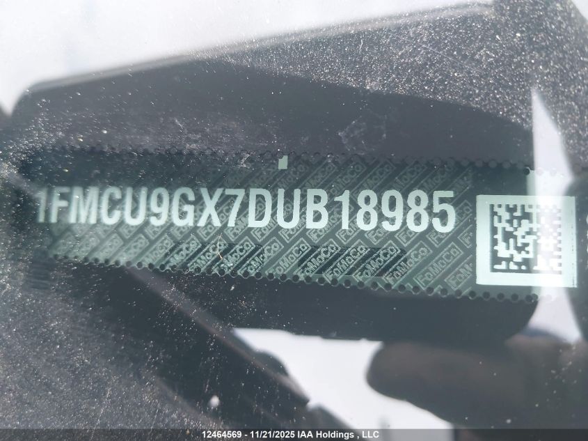 2013 Ford Escape Se VIN: 1FMCU9GX7DUB18985 Lot: 12464569