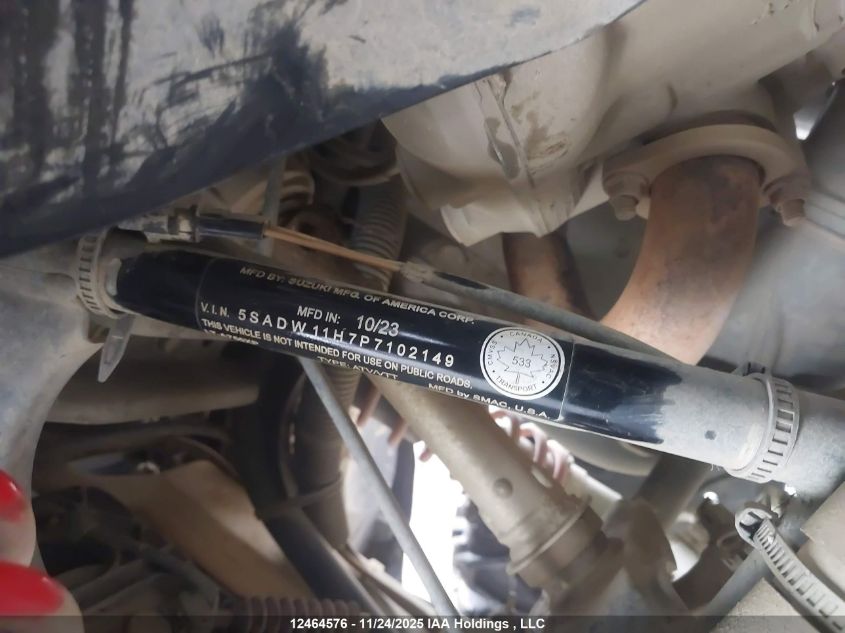 2023 Suzuki Lt-A750 Xpz VIN: 5SADW11H7P7102149 Lot: 12464576