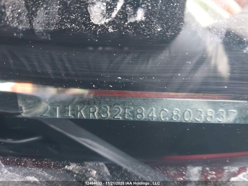 2004 Toyota Matrix Xr VIN: 2T1KR32E84C803837 Lot: 12464633