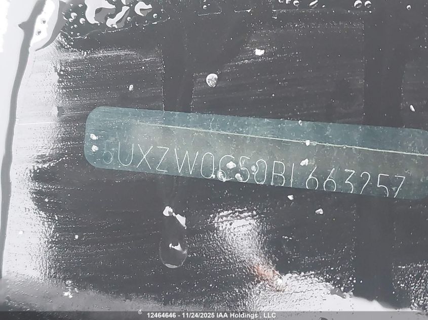 2011 BMW X5 xDrive35D VIN: 5UXZW0C50BL663257 Lot: 12464646