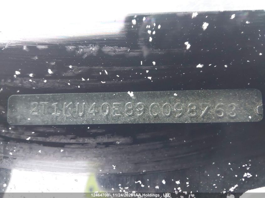 2009 Toyota Corolla Matrix VIN: 2T1KU40E89C098763 Lot: 12464708