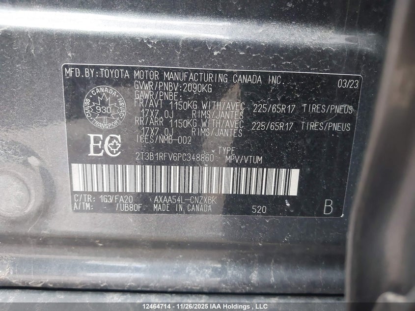 2T3B1RFV6PC348860 2023 TOYOTA RAV 4 photo no. 9