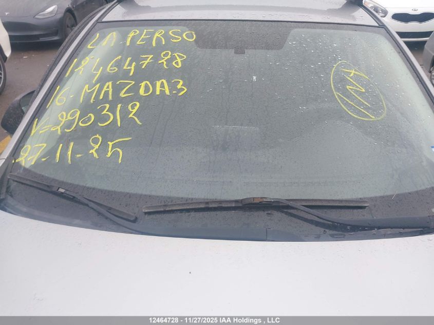 2016 Mazda 3 Sport VIN: 3MZBM1K76GM290312 Lot: 12464728