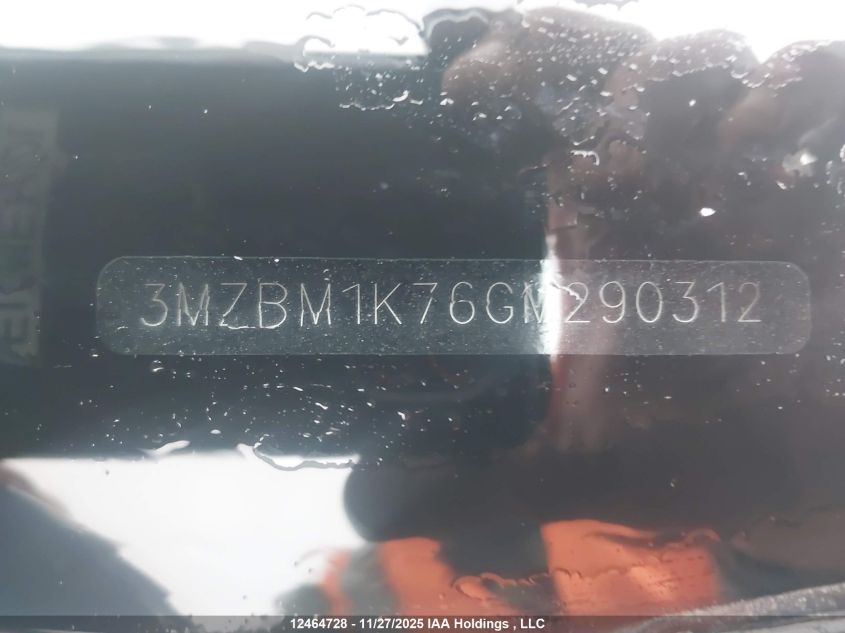 2016 Mazda 3 Sport VIN: 3MZBM1K76GM290312 Lot: 12464728