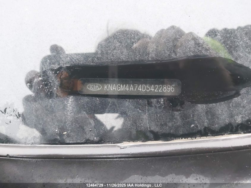 2013 Kia Optima VIN: KNAGM4A74D5422896 Lot: 12464729