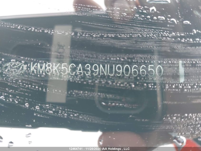 2022 Hyundai Kona N Line With Ultimate Package VIN: KM8K5CA39NU906650 Lot: 12464741