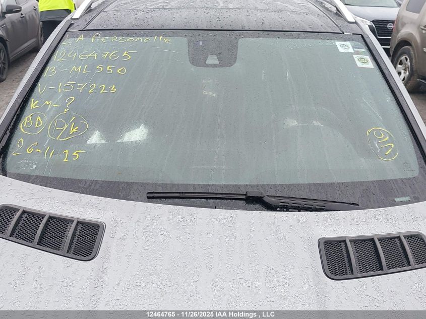 2013 Mercedes-Benz Ml 550 4Matic VIN: 4JGDA7DB4DA157223 Lot: 12464765