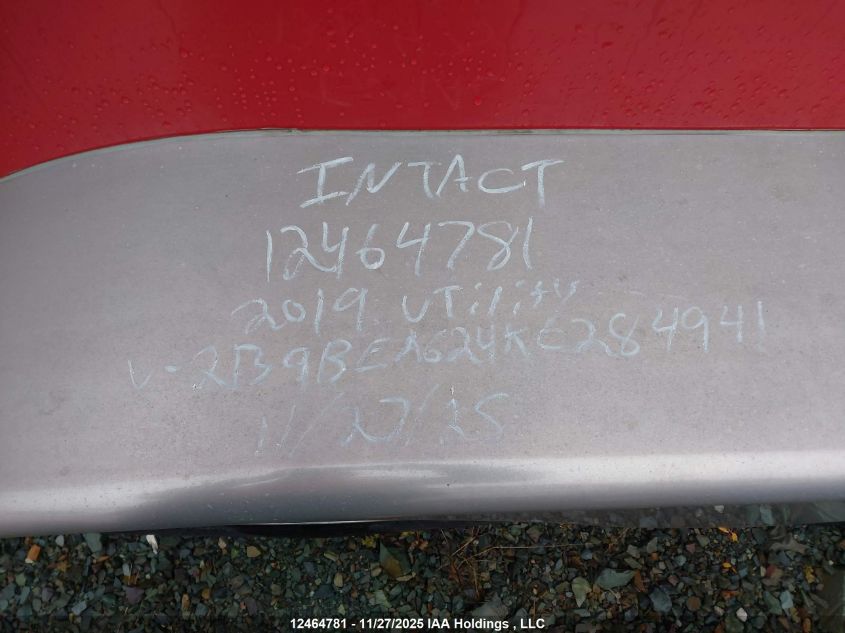 2019 Utility Trailer Mfg VIN: 2B9BEA624KC284941 Lot: 12464781