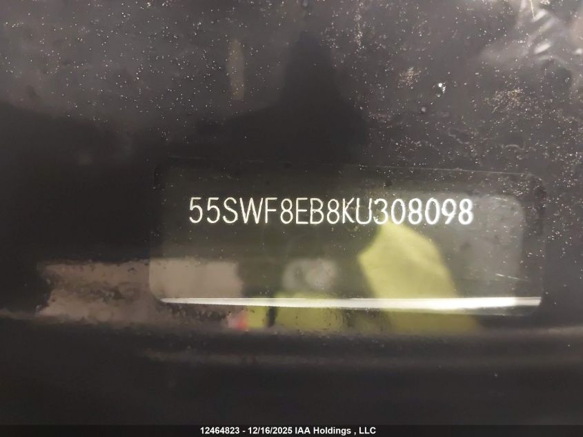 2019 Mercedes-Benz C 300 4Matic VIN: 55SWF8EB8KU308098 Lot: 12464823