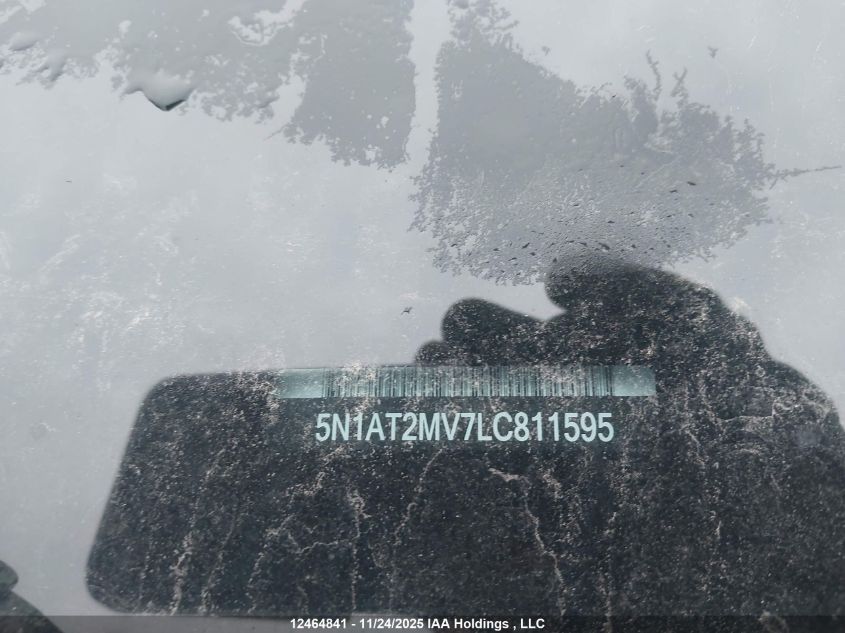 2020 Nissan Rogue S/Sl/Sv VIN: 5N1AT2MV7LC811595 Lot: 12464841