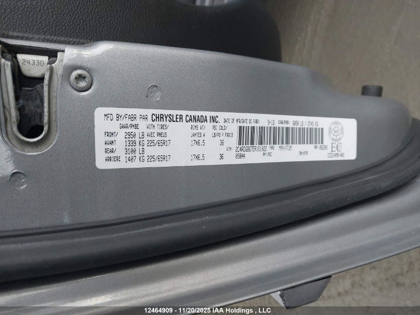 2014 Dodge Grand Caravan Se VIN: 2C4RDGBG7ER161022 Lot: 12464909