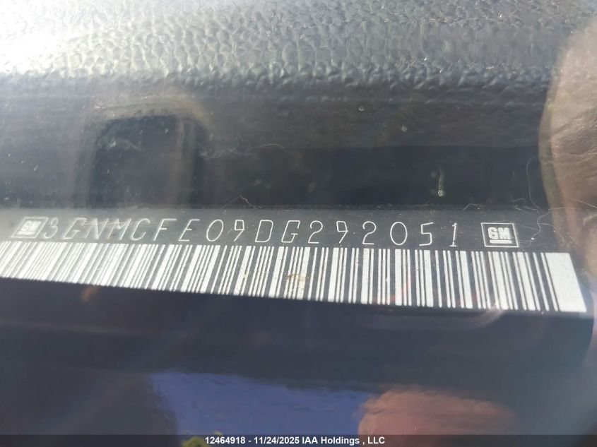 2013 Chevrolet Avalanche Lt VIN: 3GNMCFE09DG292051 Lot: 12464918