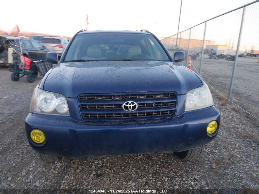 2001 Toyota Highlander VIN: JTEHF21AX10025215 Lot: 12464945