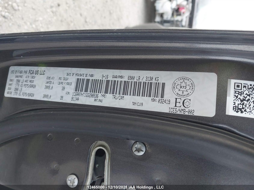 1C6RR7HT1GS298536 2016 RAM 1500 photo no. 18