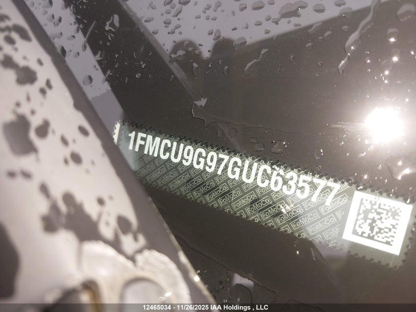 2016 Ford Escape Se VIN: 1FMCU9G97GUC63577 Lot: 12465034