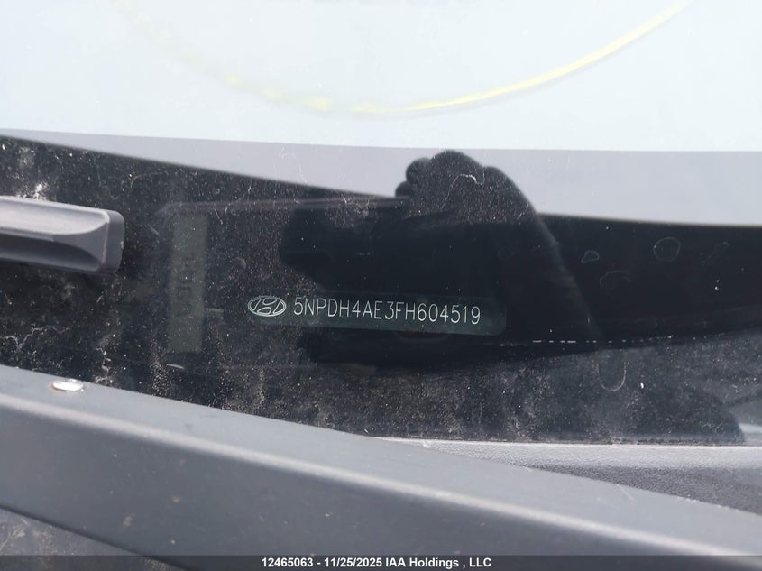 2015 Hyundai Elantra Se/Sport/Limited VIN: 5NPDH4AE3FH604519 Lot: 12465063