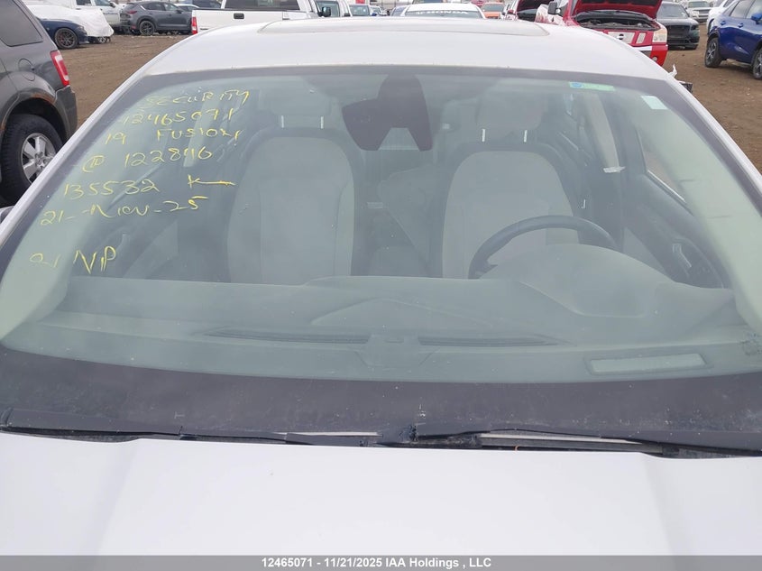 2019 Ford Fusion Se VIN: 3FA6P0HD9KR122846 Lot: 12465071