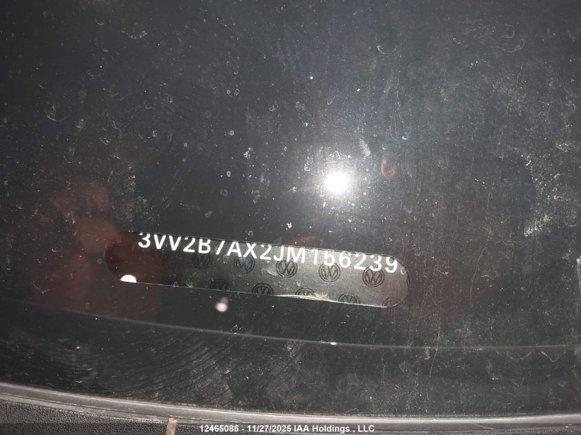 2018 Volkswagen Tiguan Comfortline VIN: 3VV2B7AX2JM156239 Lot: 12465085