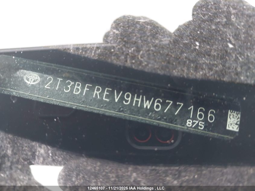2017 Toyota Rav4 Le VIN: 2T3BFREV9HW677166 Lot: 12465107