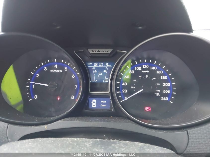 2013 Hyundai Veloster Turbo VIN: KMHTC6AE6DU086135 Lot: 12465110