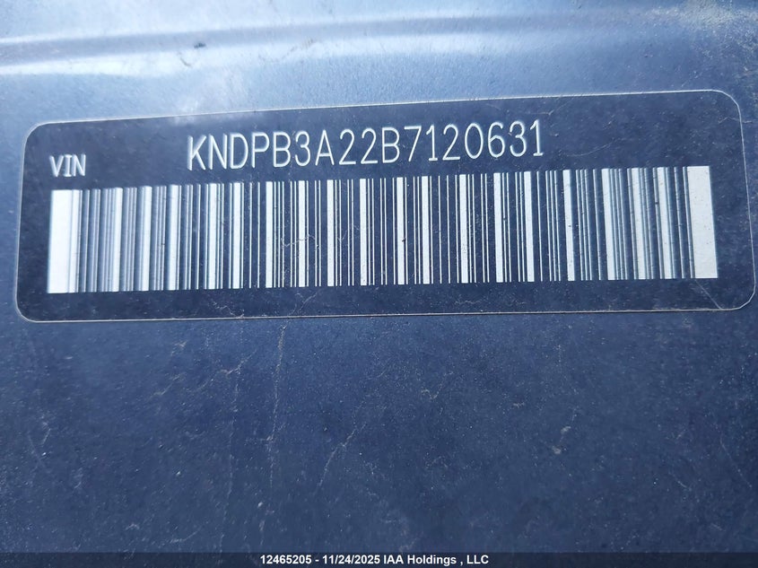 2011 Kia Sportage Lx VIN: KNDPB3A22B7120631 Lot: 12465205