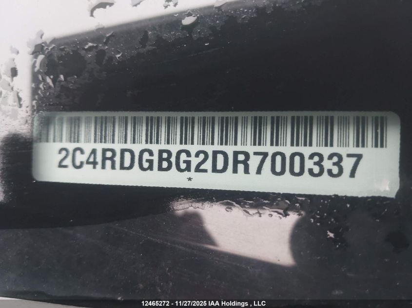 2013 Dodge Grand Caravan Se VIN: 2C4RDGBG2DR700337 Lot: 12465272