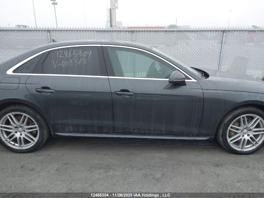 2020 Audi A4 2.0T Komfort VIN: WAUANAF42LN008367 Lot: 12465304