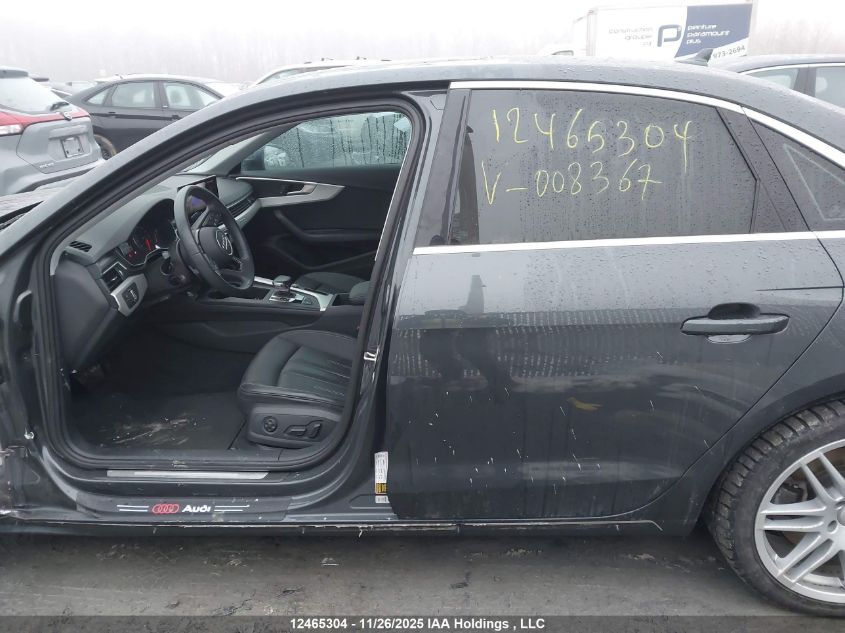 2020 Audi A4 2.0T Komfort VIN: WAUANAF42LN008367 Lot: 12465304