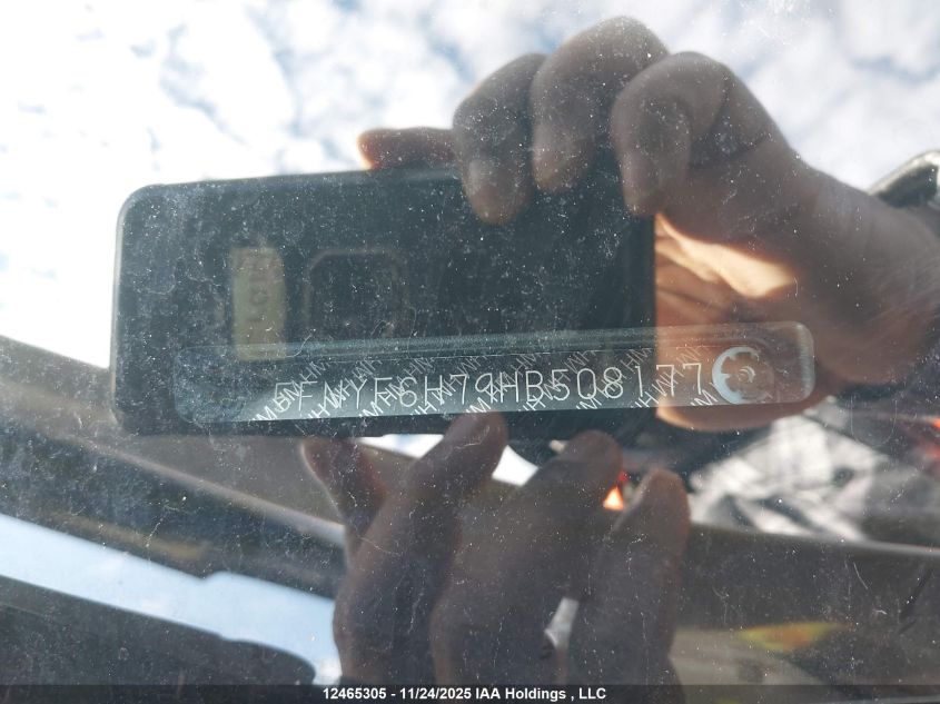 2017 Honda Pilot Ex-L Navi VIN: 5FNYF6H79HB508177 Lot: 12465305