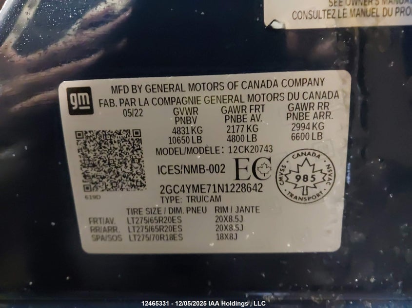 2GC4YME71N1228642 2022 CHEVROLET SILVERADO photo no. 18