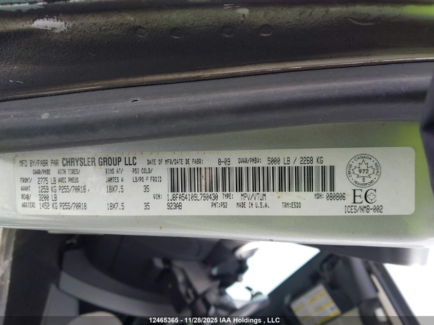 2009 Jeep Wrangler Sahara VIN: 1J8FA54109L790430 Lot: 12465365