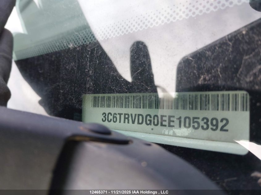 2014 Ram Promaster 2500 High Roof VIN: 3C6TRVDG0EE105392 Lot: 12465371