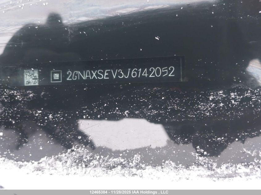 2018 Chevrolet Equinox 1Lt VIN: 2GNAXSEV3J6142052 Lot: 12465384