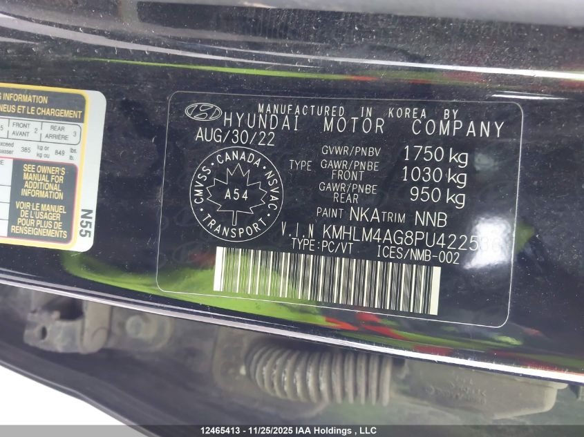 2023 Hyundai Elantra Essential Ivt With Hyundai Smartsense Package VIN: KMHLM4AG8PU422536 Lot: 12465413