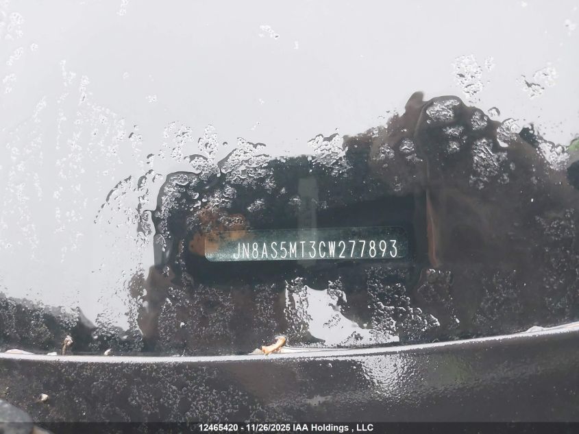 2012 Nissan Rogue S/Sv VIN: JN8AS5MT3CW277893 Lot: 12465420