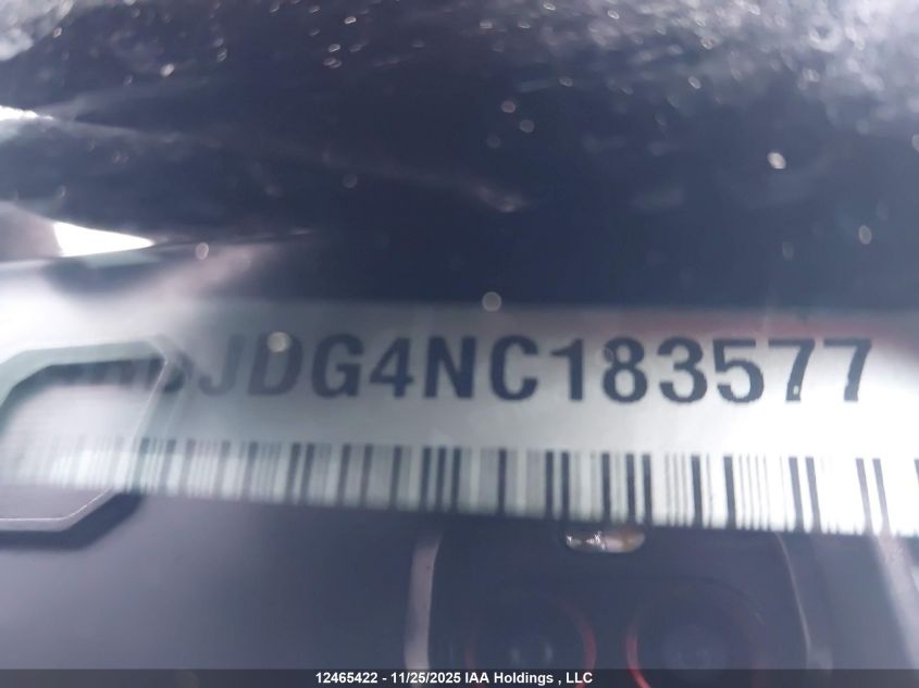 2022 Dodge Durango Gt VIN: 1C4RDJDG4NC183577 Lot: 12465422