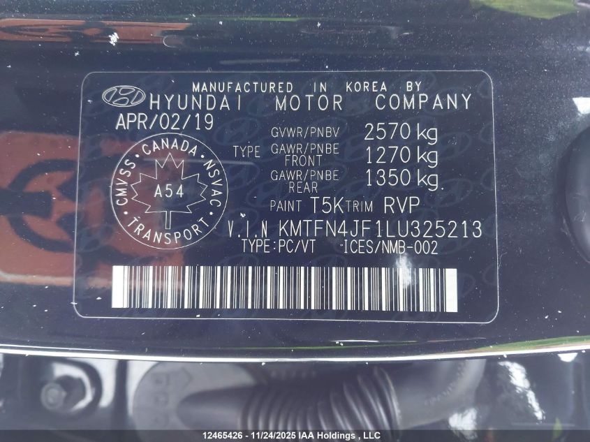 2020 Genesis G80 5.0 Ultimate Awd VIN: KMTFN4JF1LU325213 Lot: 12465426