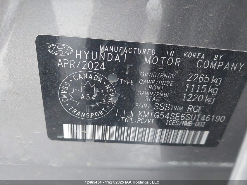 KMTG54SE6SU146190 2025 GENESIS G70 photo no. 18