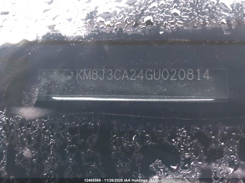 2016 Hyundai Tucson VIN: KM8J3CA24GU020814 Lot: 12465569