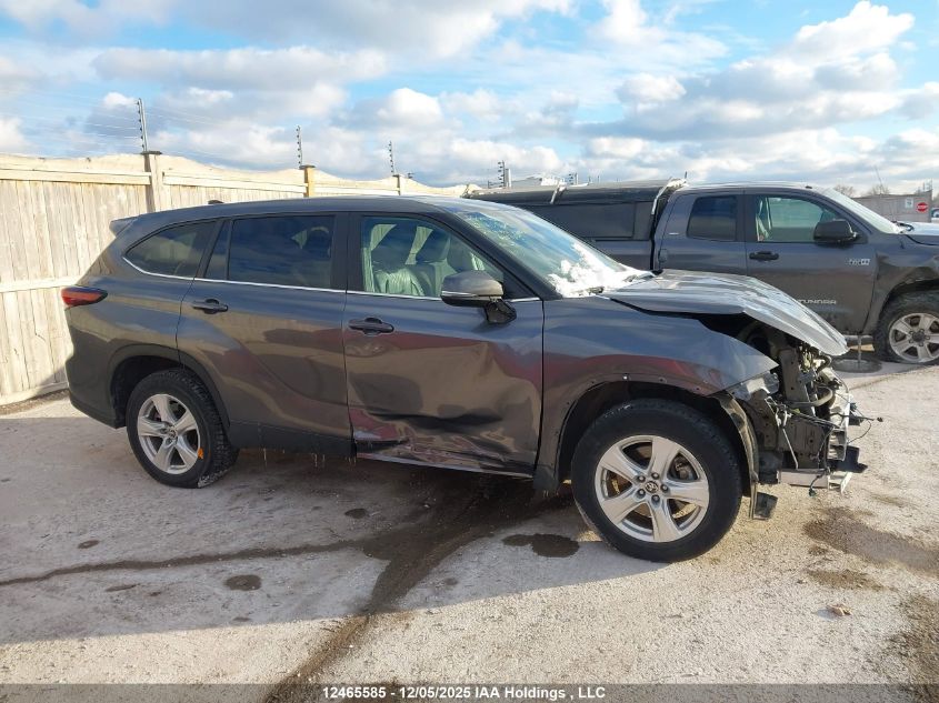 2024 Toyota Highlander Hybrid Le VIN: 5TDBBRCH8RS605385 Lot: 12465585