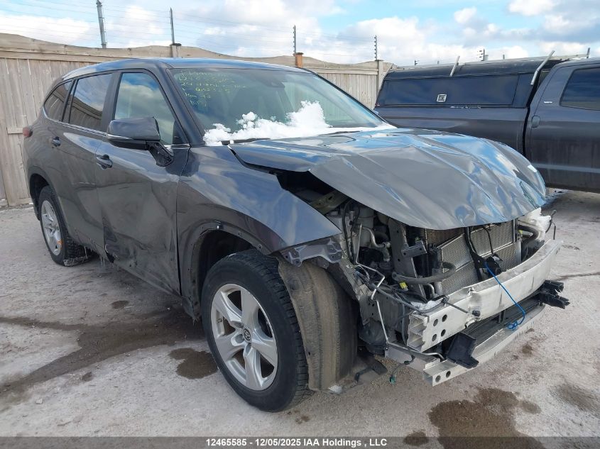 2024 Toyota Highlander Hybrid Le VIN: 5TDBBRCH8RS605385 Lot: 12465585