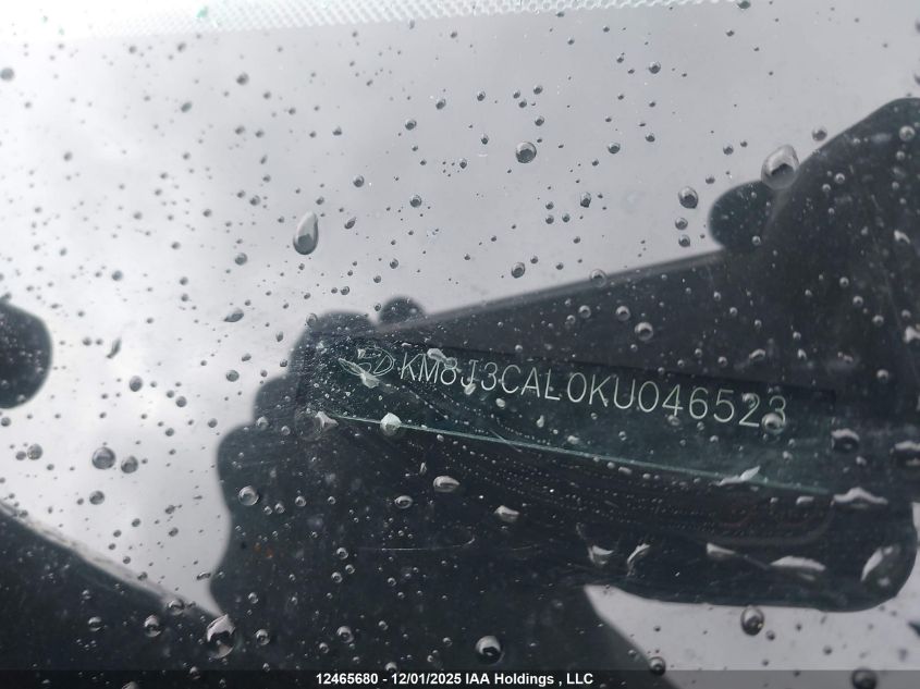 2019 Hyundai Tucson Limited/Sel/Sport/Ultimate/Value/Night VIN: KM8J3CAL0KU046523 Lot: 12465680