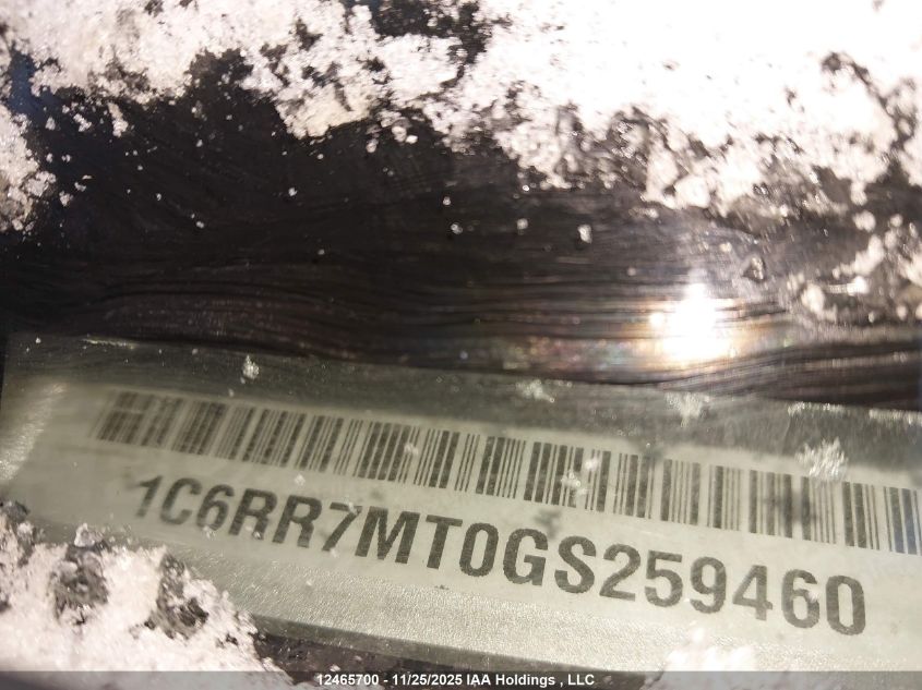 2016 Ram 1500 Sport VIN: 1C6RR7MT0GS259460 Lot: 12465700