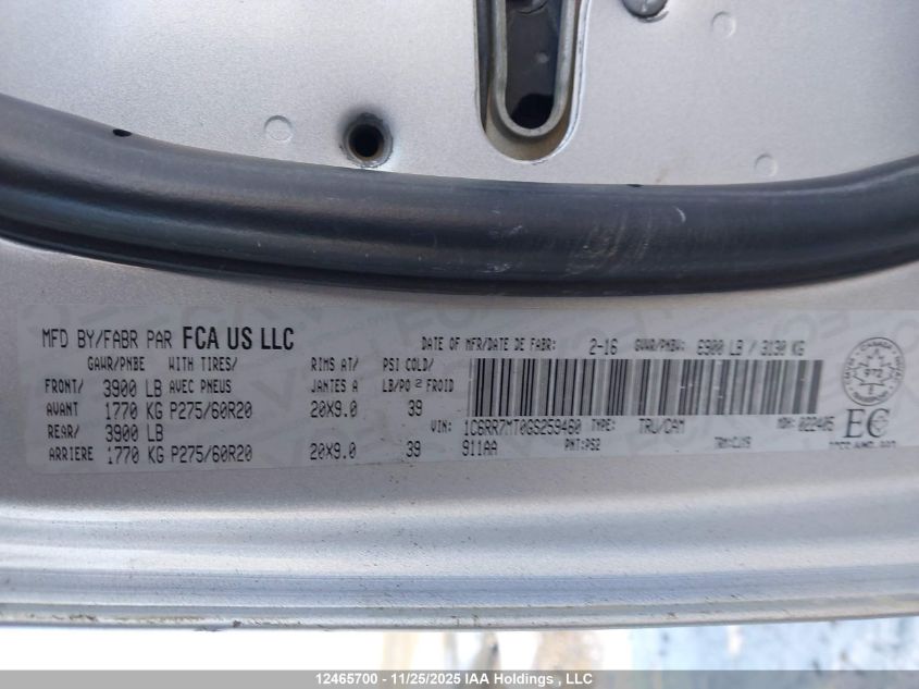 2016 Ram 1500 Sport VIN: 1C6RR7MT0GS259460 Lot: 12465700