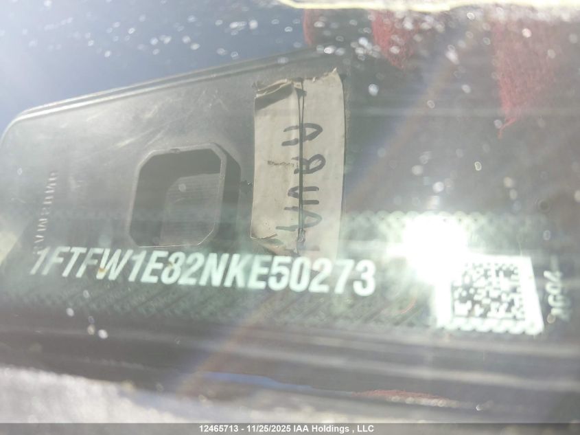 2022 Ford F150 Supercrew VIN: 1FTFW1E82NKE50273 Lot: 12465713