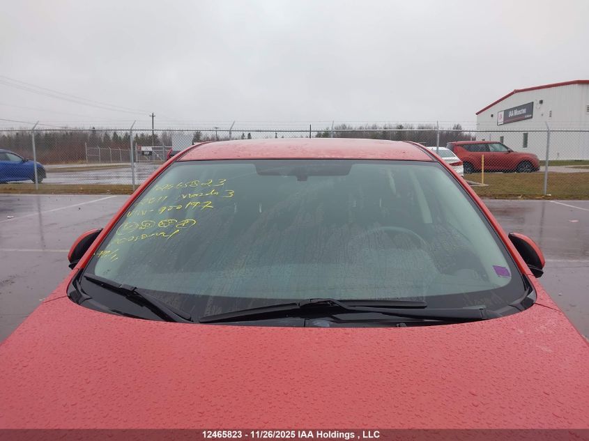 2011 Mazda 3 I VIN: JM1BL1KF1B1900197 Lot: 12465823