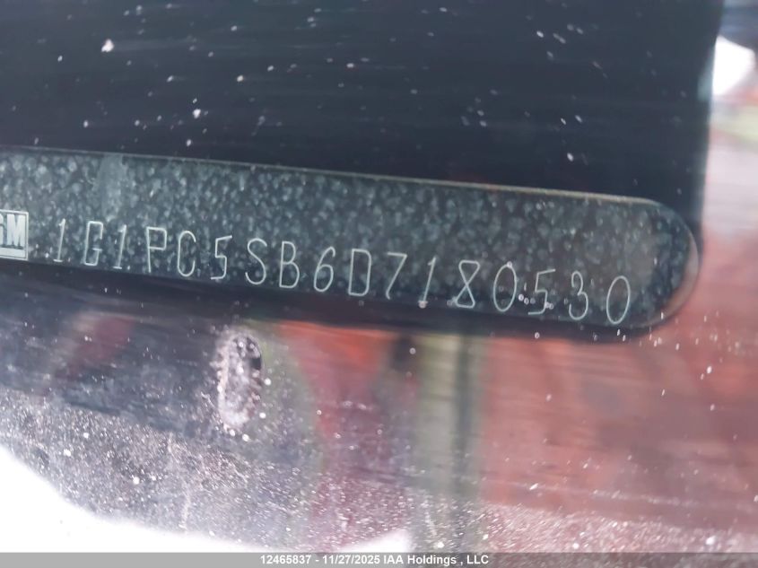 2013 Chevrolet Cruze Lt Turbo VIN: 1G1PC5SB6D7180530 Lot: 12465837